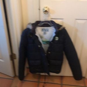 Roxy Blue bomber/puffed girls faux fur